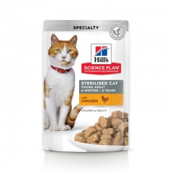 HILL'S SP FELINE YOUNG ADULT STERILISED Cat Chicken saszetka 85g